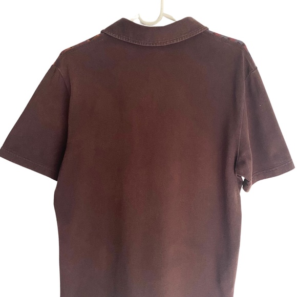 Men's Brown Original Penguin MCM Retro Patterned Polo Shirt - Medium - Picture 8 of 12